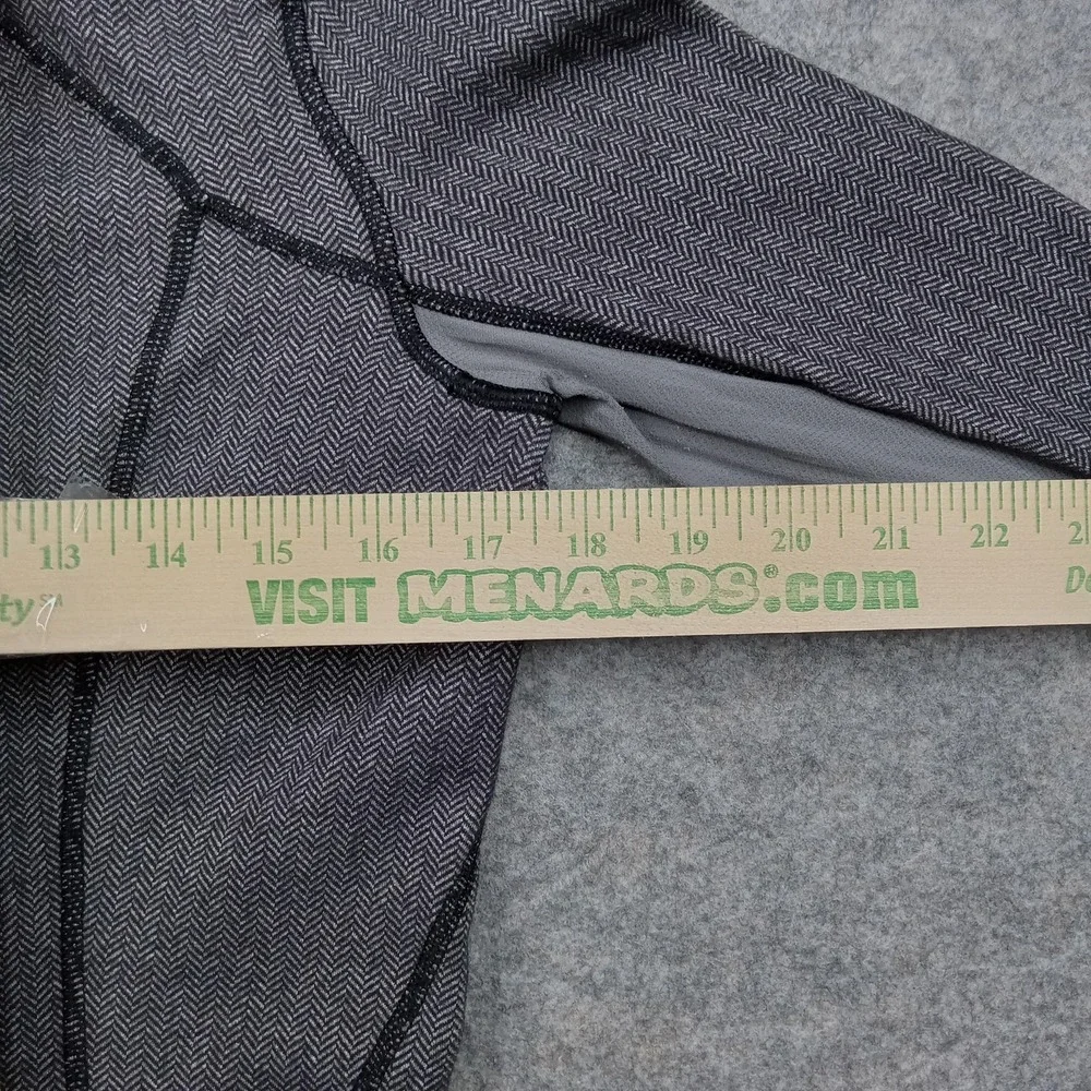 Lululemon Jacket Womens 8‎ Gray Herringbone Stride Hooded Full Zip Thumbholes